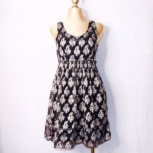 Free People Metallic studded Jacquard Mini dress size 6, party wear